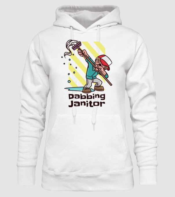 Cleaning DAB model alb pe tricou