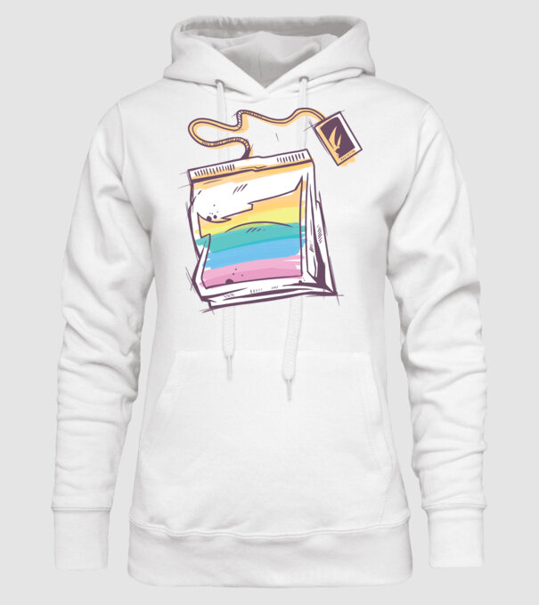 Filtru de ceai model alb pe tricou
