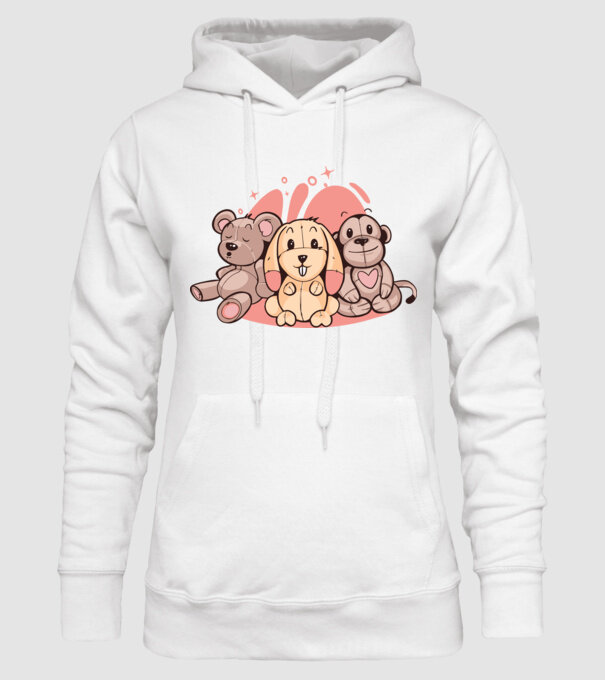 Animale Teddy model alb pe tricou