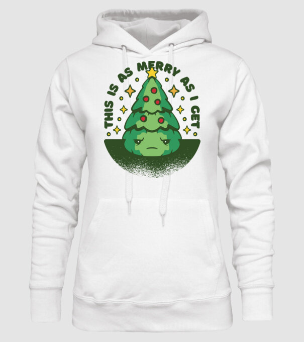 This is as merry as i get tricou Crăciun model alb pe tricou