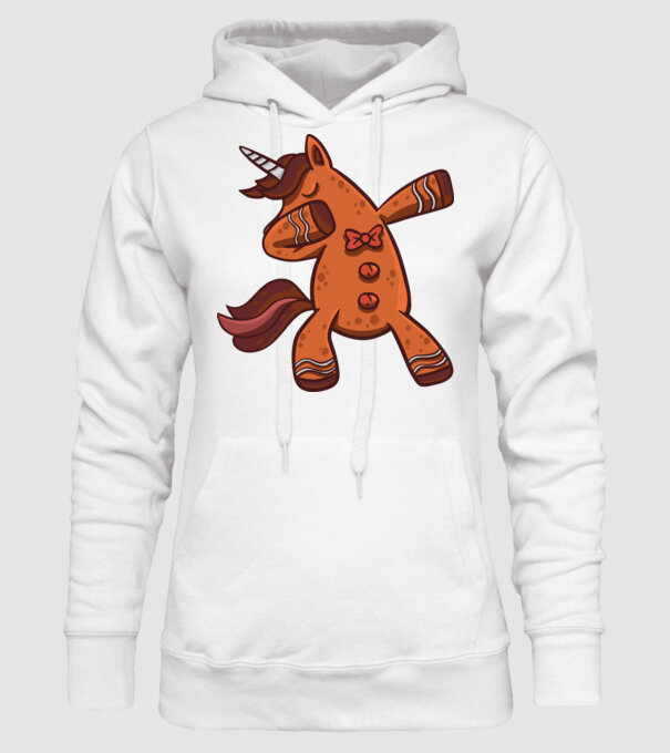 Unicorn turtă dulce DAB model alb pe tricou