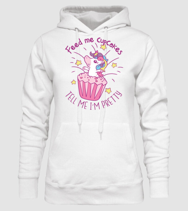Unicorn Muffin model alb pe tricou