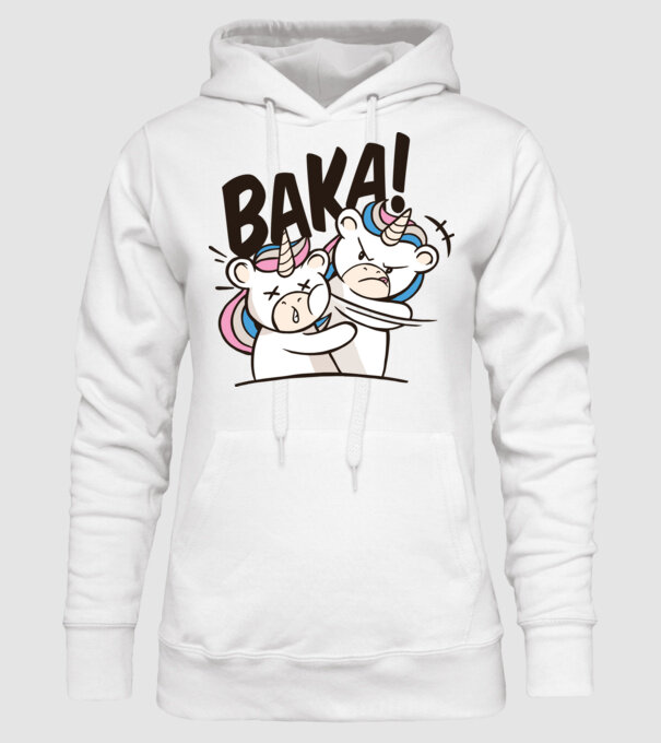 Unicorn palmă model alb pe tricou