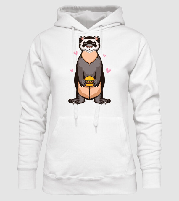 Dihor vânător model alb pe tricou