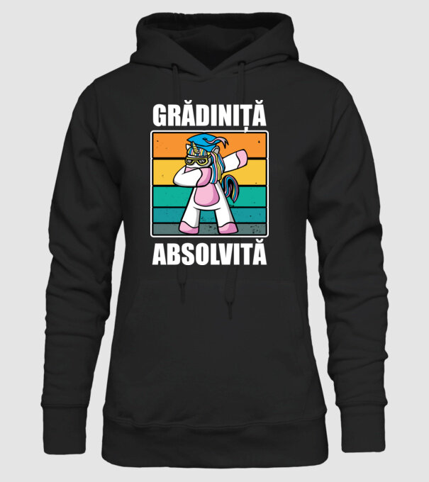 Absolvită grădiniță model negru pe tricou