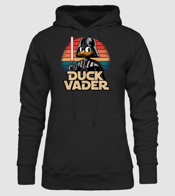Duck Vader model negru pe tricou