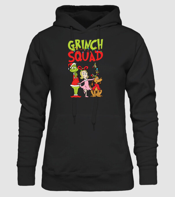 Grinch Squad model negru pe tricou