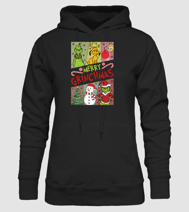 Merry Grinchmas - Grinch model negru pe tricou