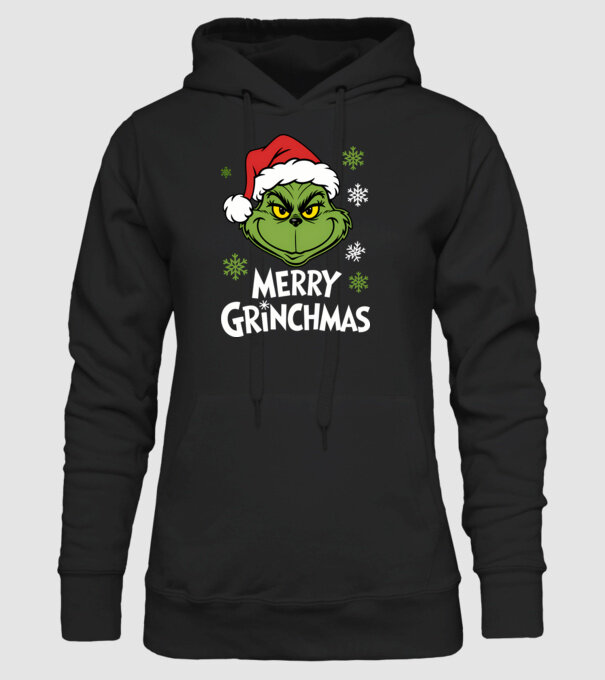 Merry Grinchmas Negru model negru pe tricou