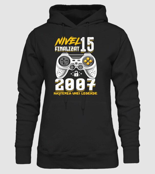 Nivel 15 finalizat. 2007 nașterea unei legende model negru pe tricou