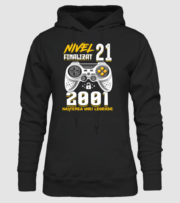 Nivel 21 finalizat. 2001 nașterea unei legende model negru pe tricou
