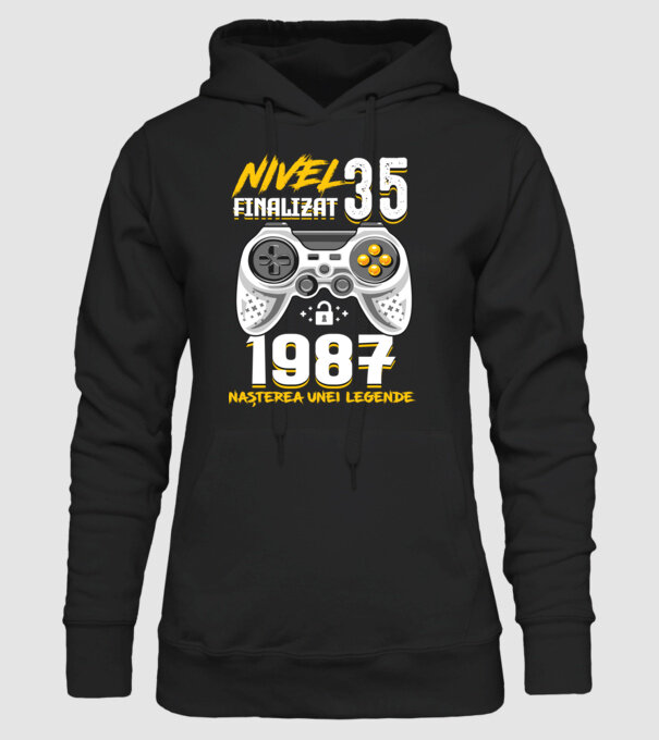 Nivel 35 finalizat. 1987 nașterea unei legende model negru pe tricou