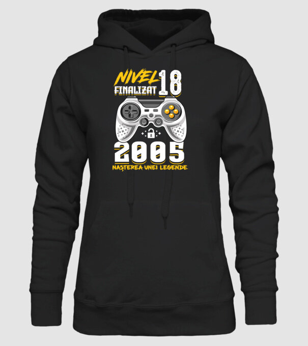 Nivel Finalizat 18  2005 model negru pe tricou