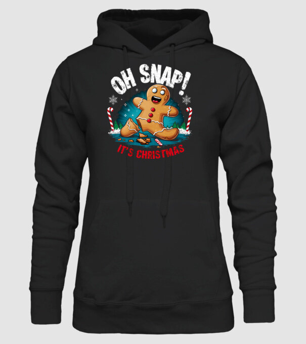 Oh snap! It's christmas Negru model negru pe tricou