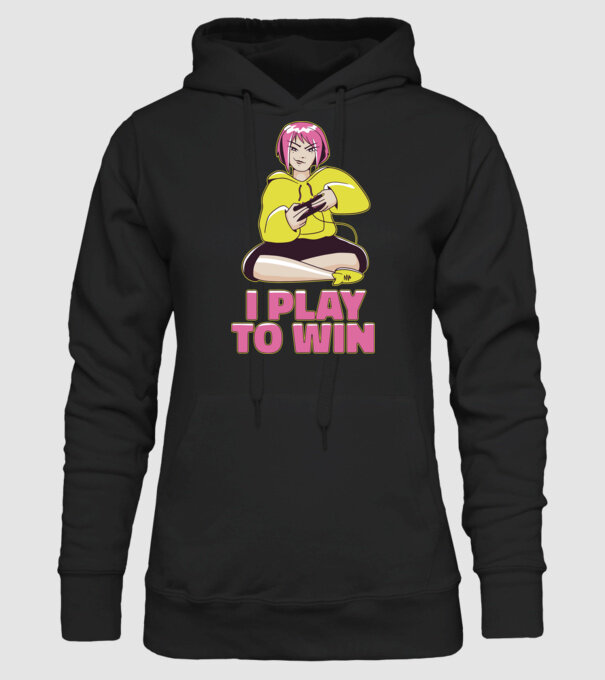 Anime fată Gamer model negru pe tricou