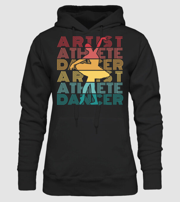Dansatoare de balet model negru pe tricou