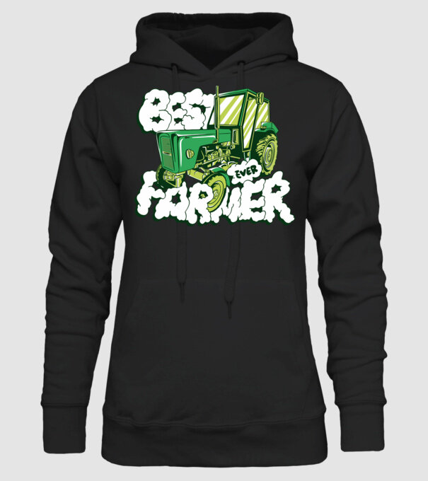 Best Farmer Ever cu Tractor model negru pe tricou