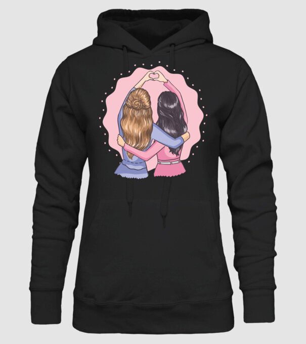 Best Friends Forever - Cele mai bune prietene model negru pe tricou