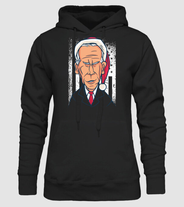 Crăciun Biden model negru pe tricou