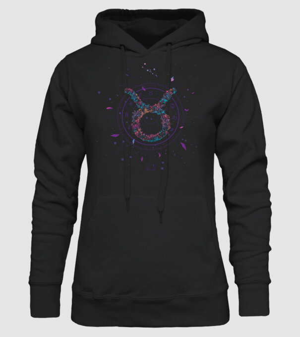 Taurus Zodiac model negru pe tricou