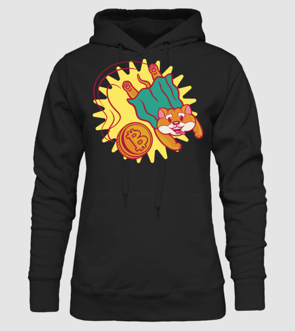 Bitcoin Vs Doge model negru pe tricou