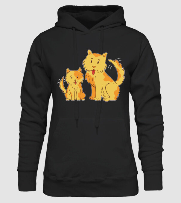 Câini fericiți model negru pe tricou