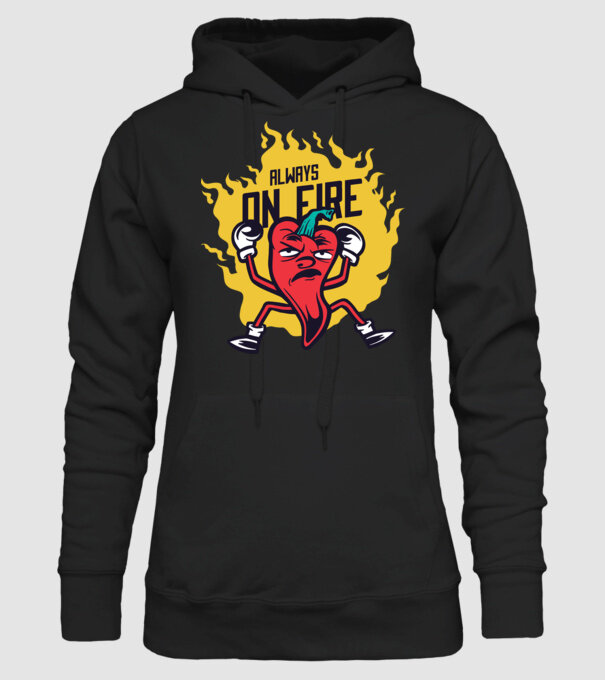 Ardei Chili model negru pe tricou