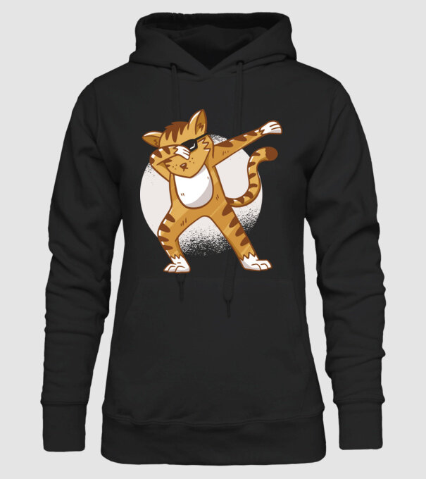 Pisică DAB model negru pe tricou