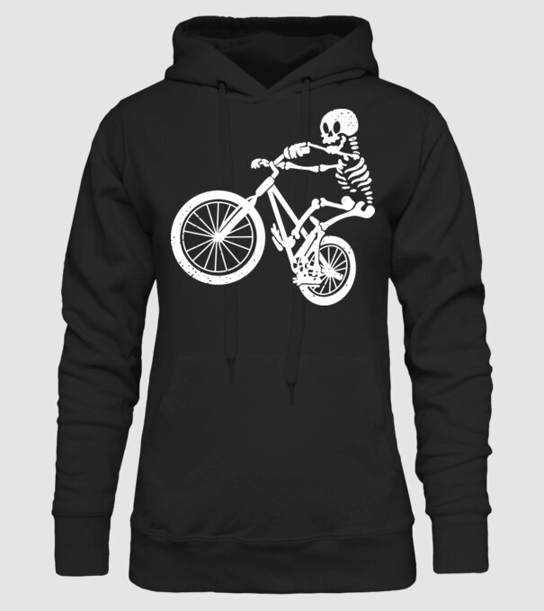 Biciclist schelet model negru pe tricou