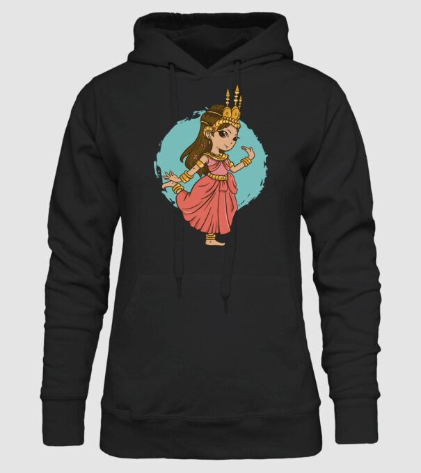 Prințesă drăguță model negru pe tricou
