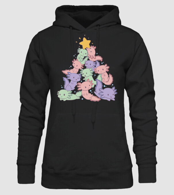 Pom de Crăciun cu monstru drăguț model negru pe tricou