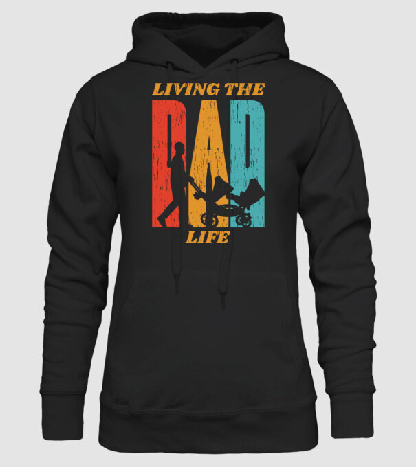 Dad Life pentru tata model negru pe tricou