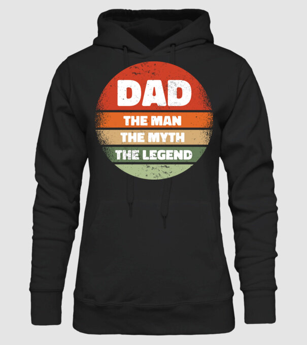 Dad The Man The Myth The Legend model negru pe tricou