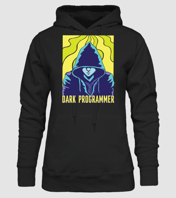 Dark Programmer model negru pe tricou