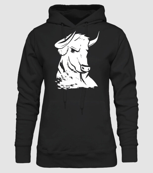 Taur puternic model negru pe tricou