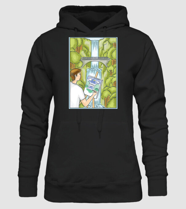 Pictură model negru pe tricou