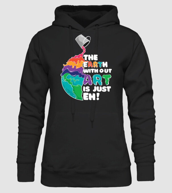 Pământ Artă model negru pe tricou