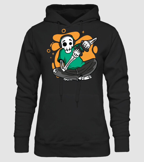 Schelet Gamer model negru pe tricou
