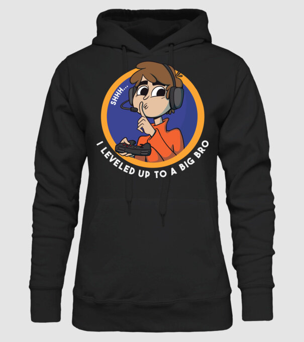 Gamer Frate mai mare model negru pe tricou