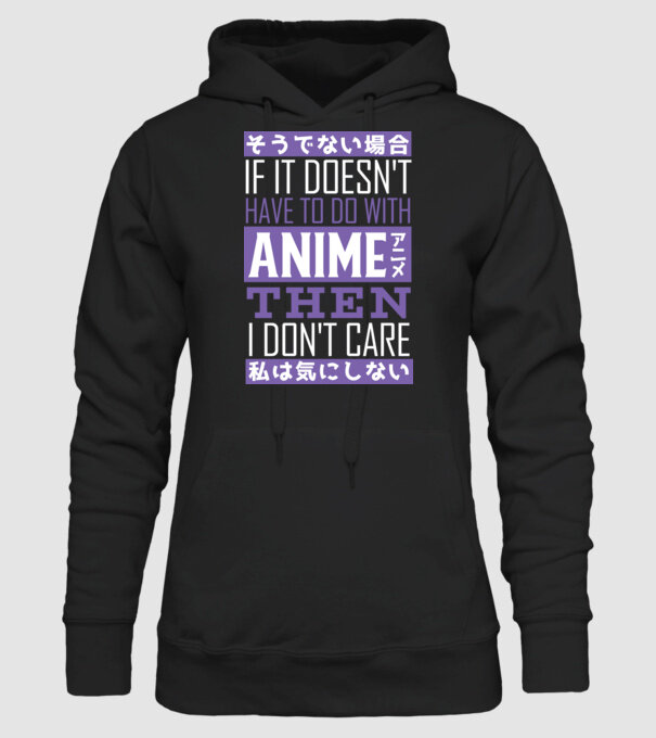 Dacă nu are nimic de-a face cu Anime, nu-mi pasă model negru pe tricou