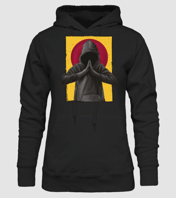 Rugăciune Hacker model negru pe tricou