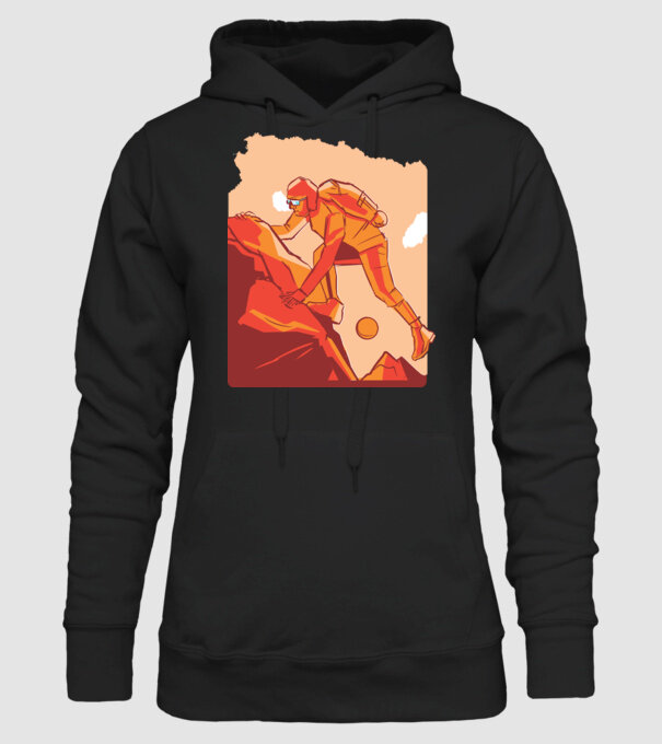 Alpinism model negru pe tricou