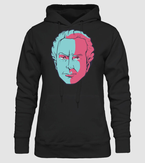 Immanuel Kant model negru pe tricou