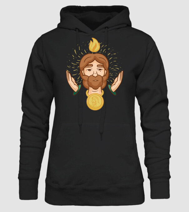 Apostolul Iuda model negru pe tricou