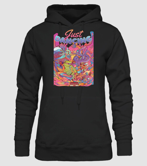Just Dancing Fulgi de cereale model negru pe tricou