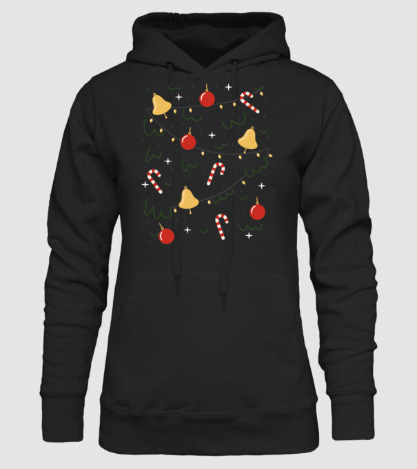 Decorații Crăciun model negru pe tricou