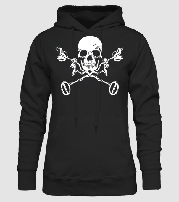 Craniu model negru pe tricou