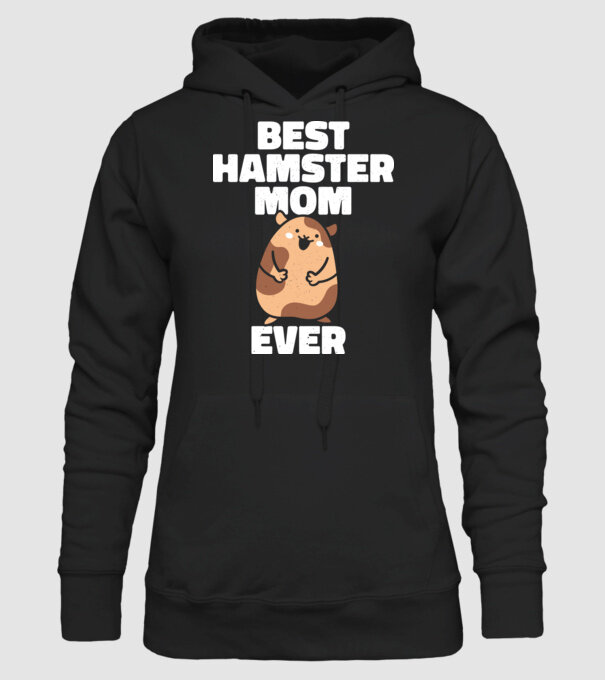 Cea mai bună mamă Hamster model negru pe tricou