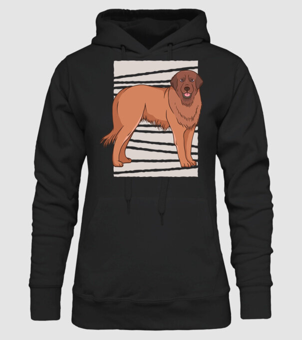 Câine ciobănesc Leonberg model negru pe tricou