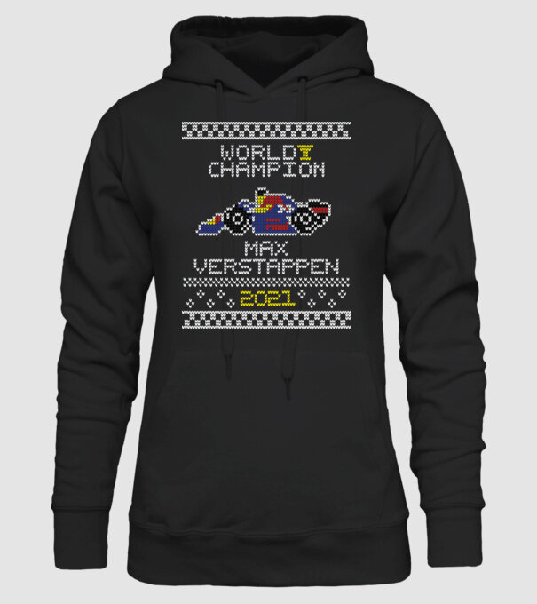 Max Verstappen campion mondial Formula 1 model negru pe tricou